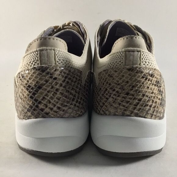 Aravon womens comfort shoes lace up sneakers beige size 9 B - Picture 4 of 8